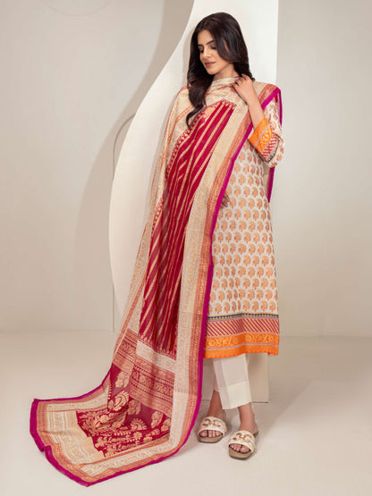 2 Piece Lawn Suit-Paste Print (Unstitched)