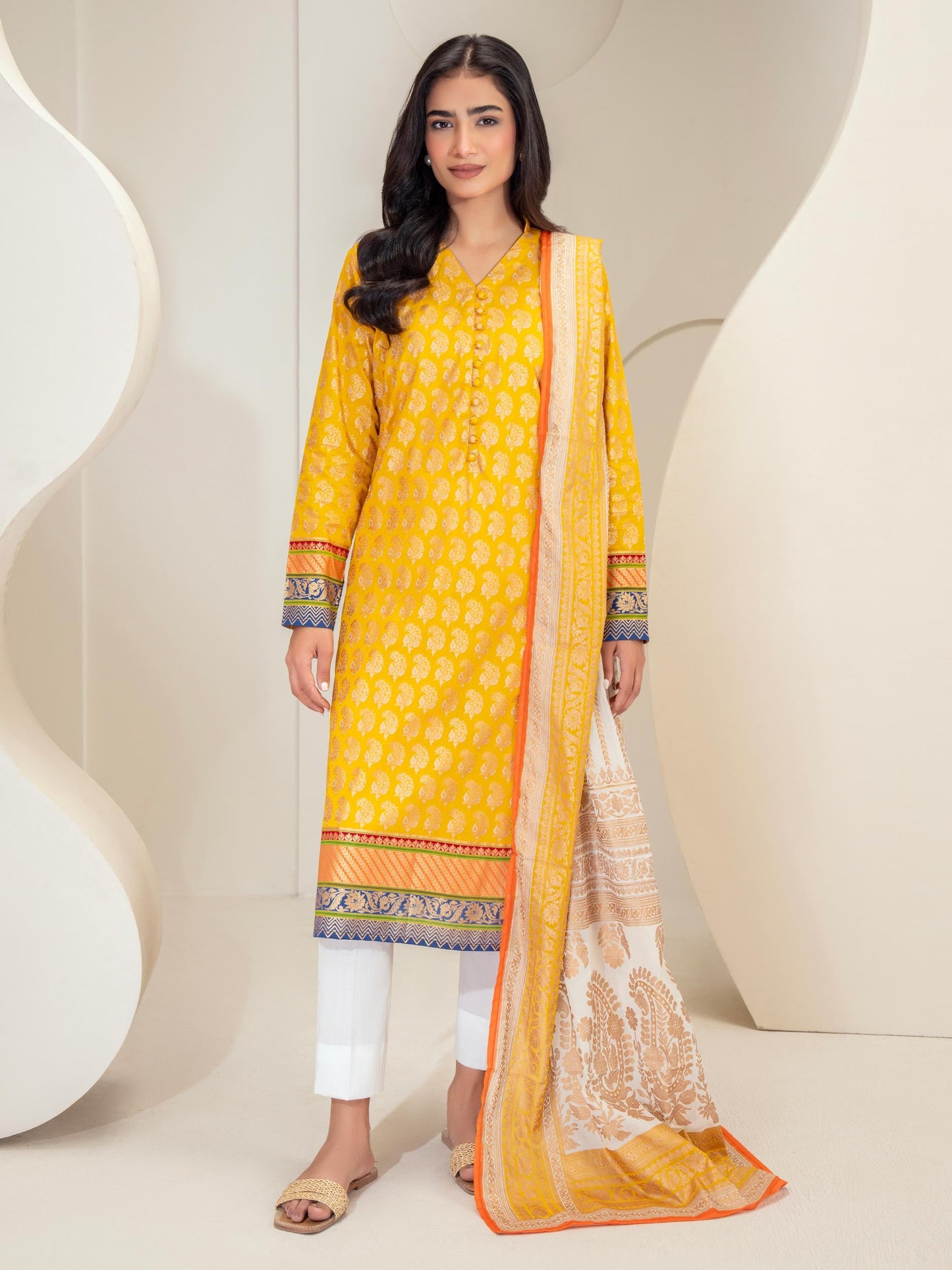 2 Piece Lawn Suit-Paste Print (Unstitched)