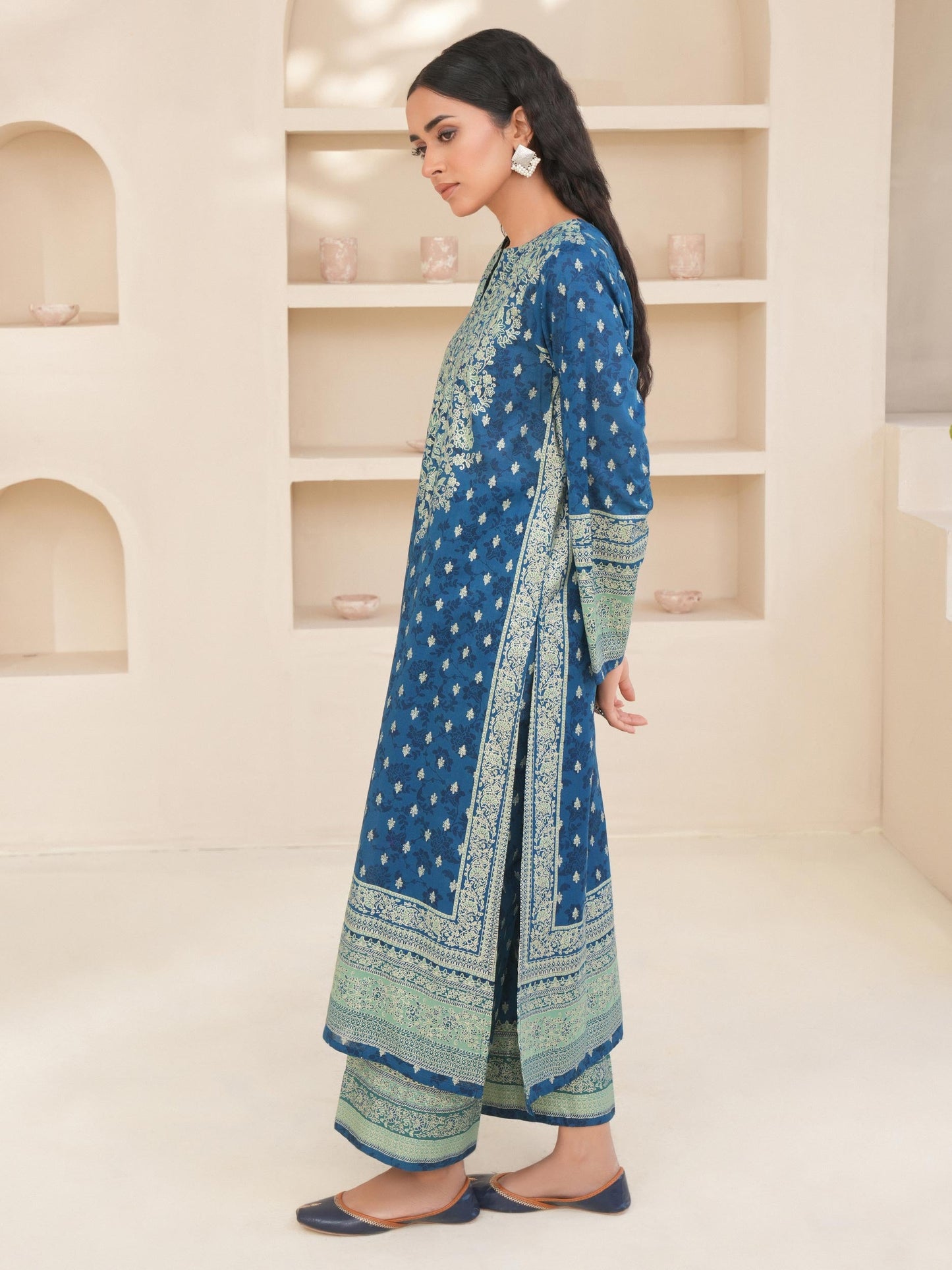 2 Piece Lawn Suit-Paste Print (Unstitched)