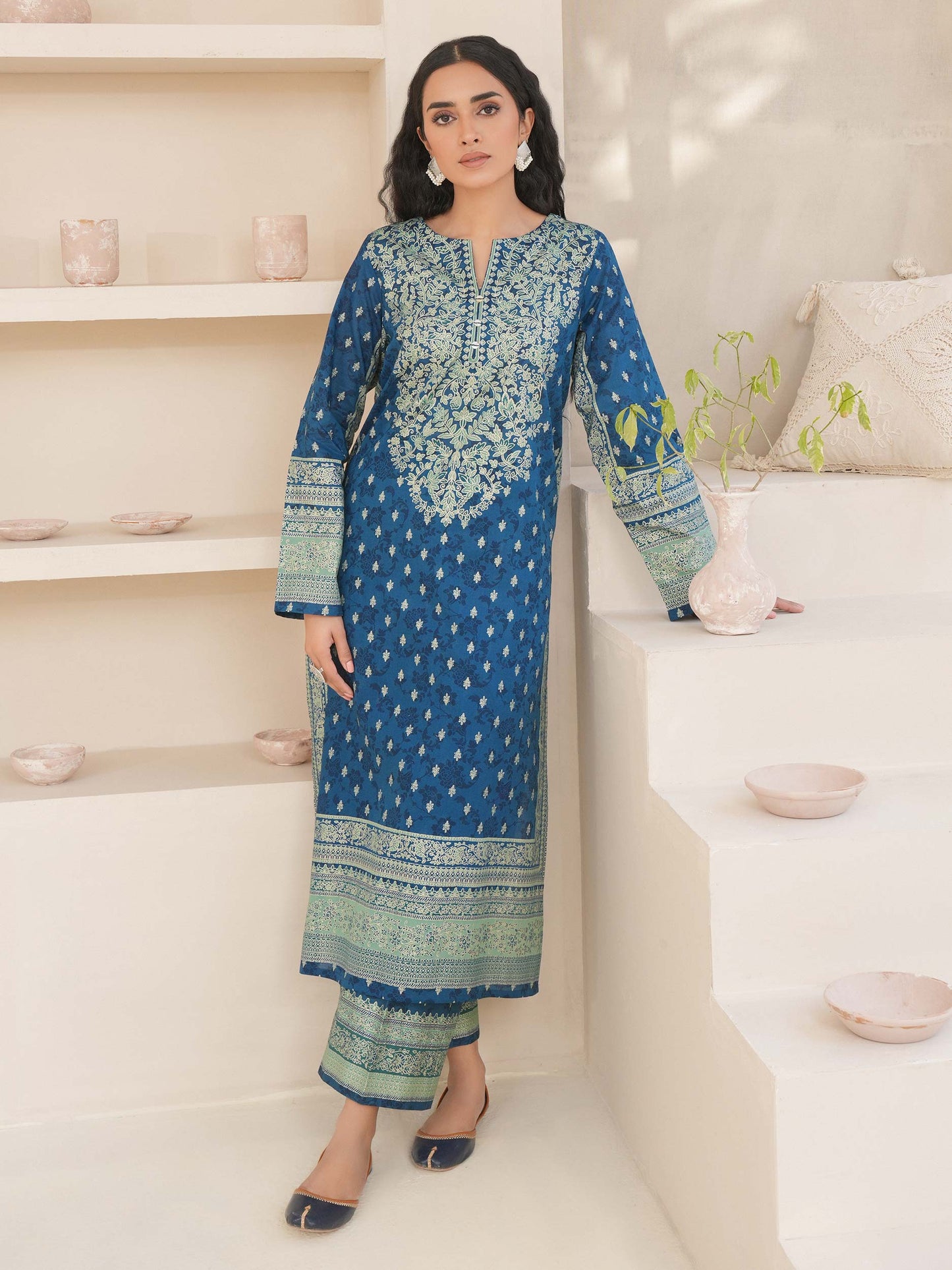 2 Piece Lawn Suit-Paste Print (Unstitched)