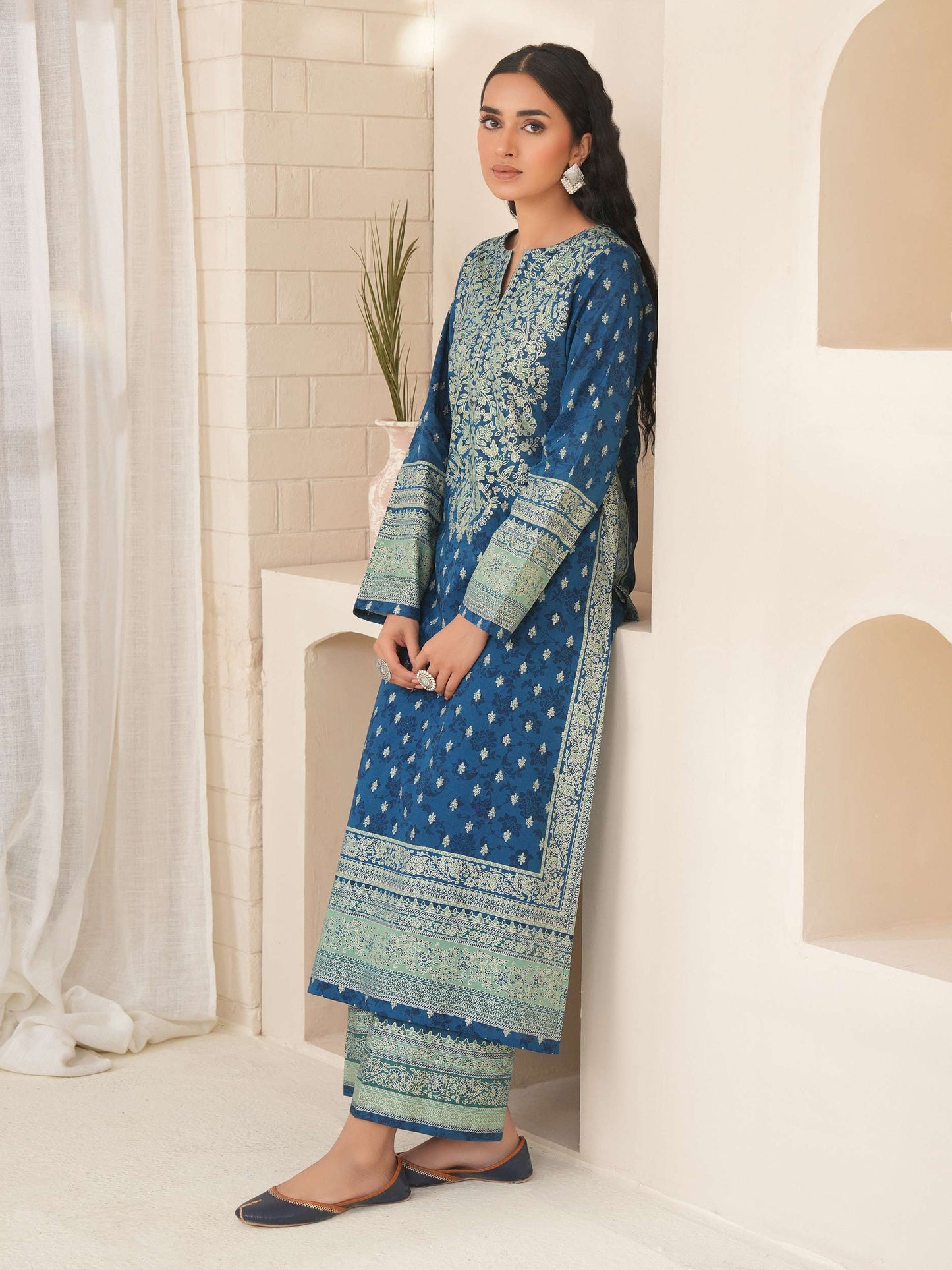 2 Piece Lawn Suit-Paste Print (Unstitched)