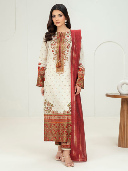 3 Piece Lawn Suit-Paste Print (Unstitched)