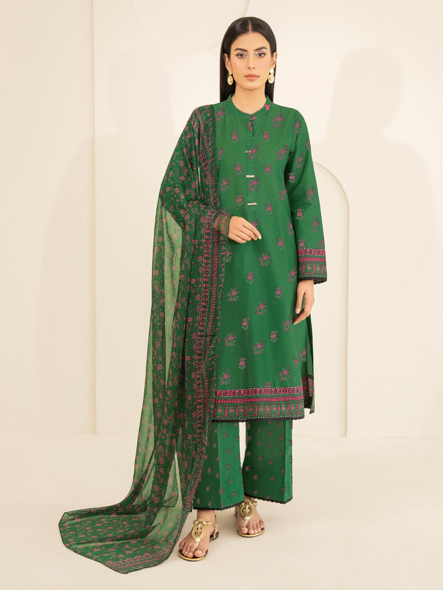 3 Piece Lawn Suit-Printed (Unstitched)