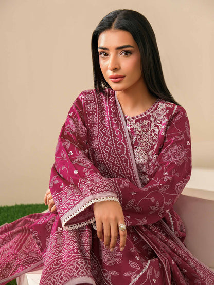3 Piece Lawn Suit-Embroidered (Unstitched)
