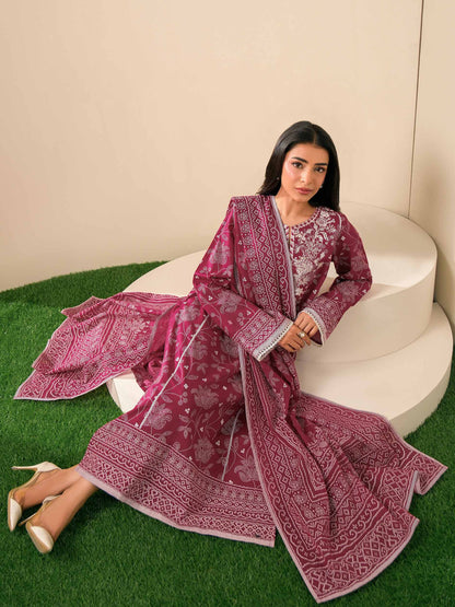 3 Piece Lawn Suit-Embroidered (Unstitched)