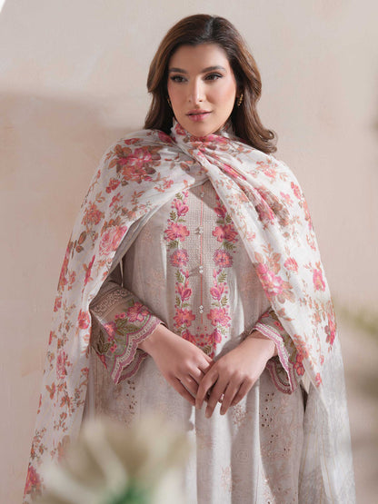 3 Piece Lawn Suit-Embroidered (Unstitched)