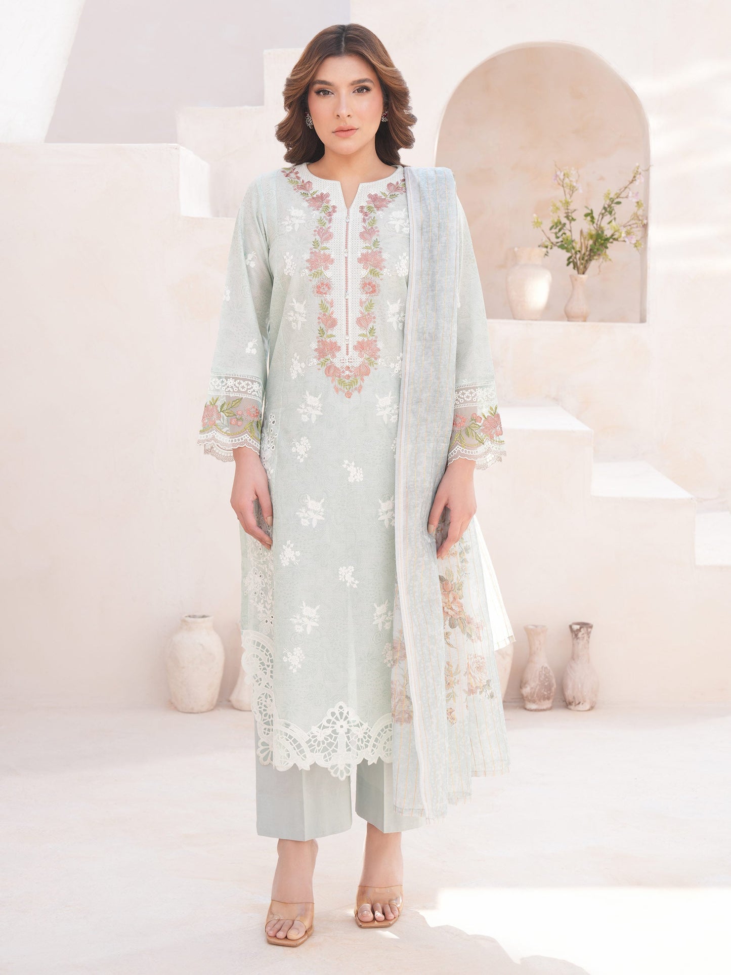 3 Piece Lawn Suit-Embroidered (Unstitched)