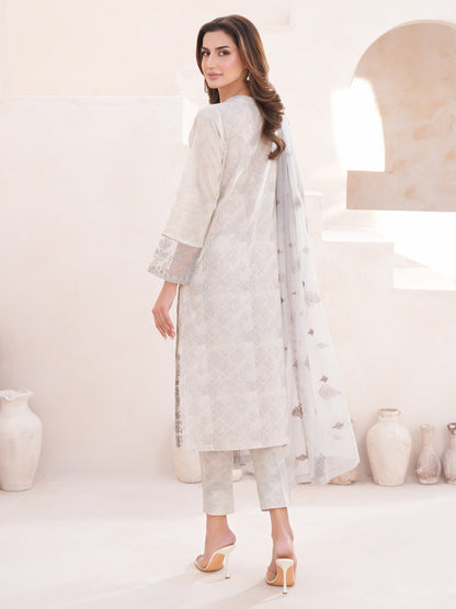 3 Piece Lawn Suit-Embroidered (Unstitched)