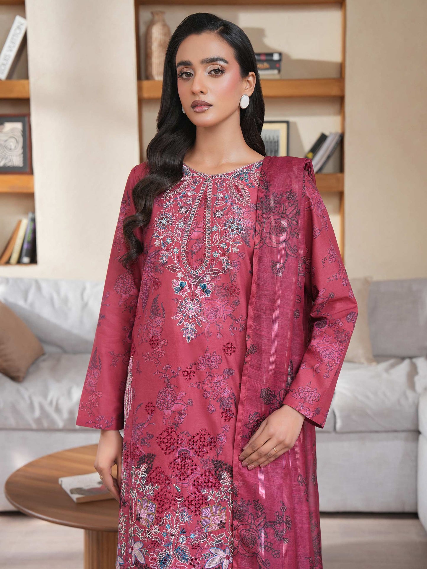 3 Piece Lawn Suit-Embroidered (Unstitched)