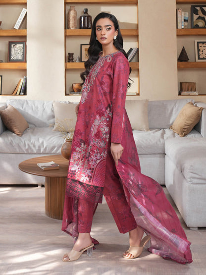 3 Piece Lawn Suit-Embroidered (Unstitched)