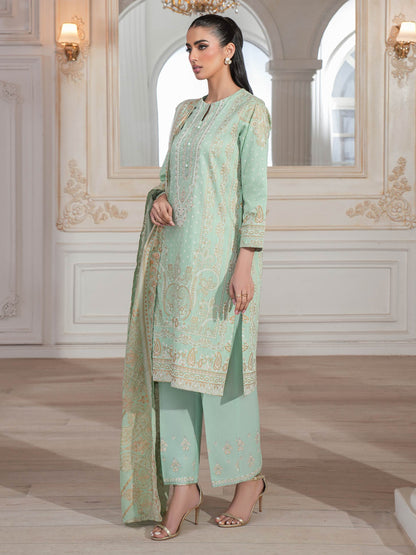 3 Piece Lawn Suit Embroidered (Unstitched)