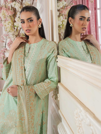 3 Piece Lawn Suit Embroidered (Unstitched)