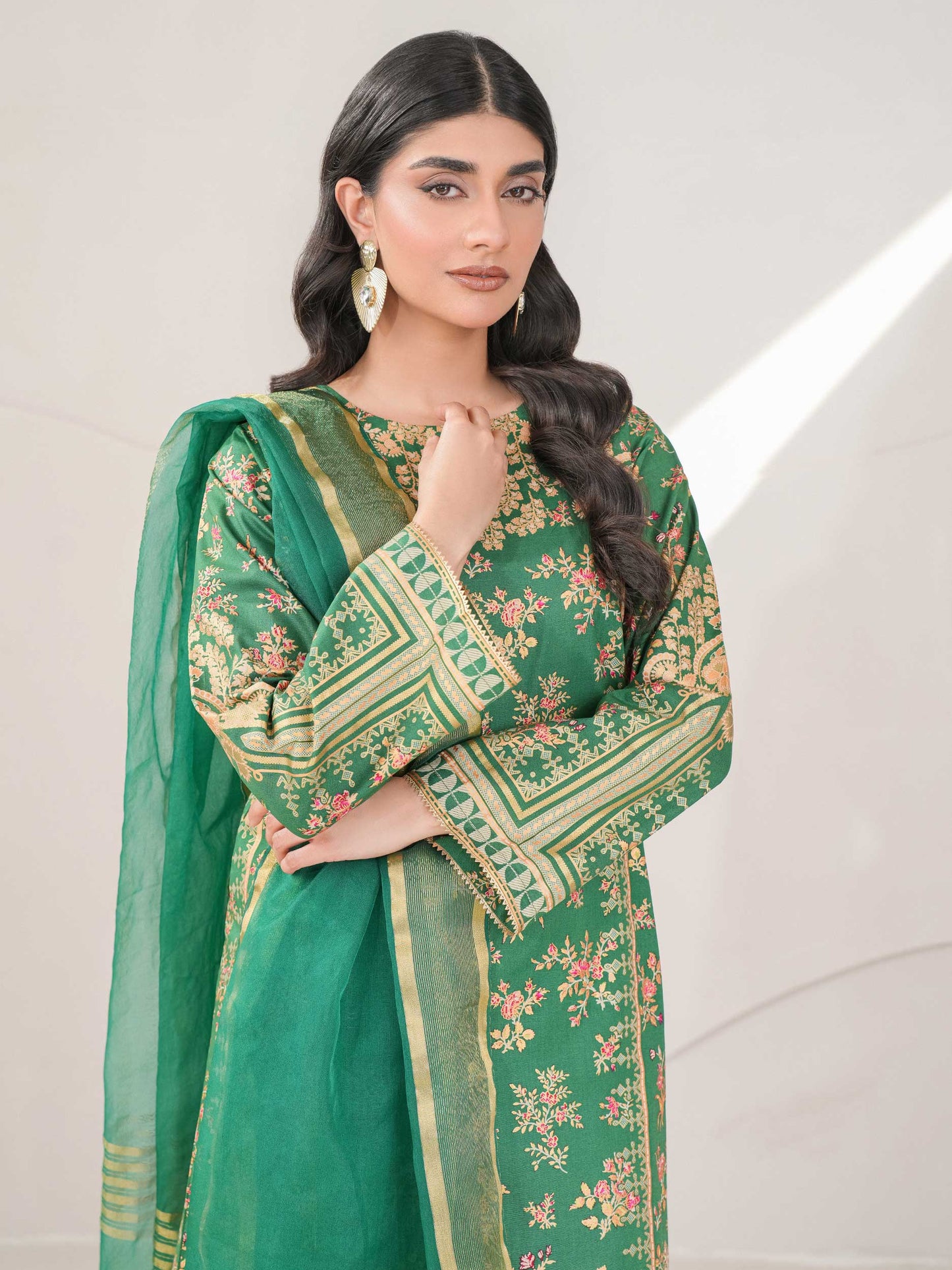 3 Piece Lawn Suit-Paste Print (Unstitched)