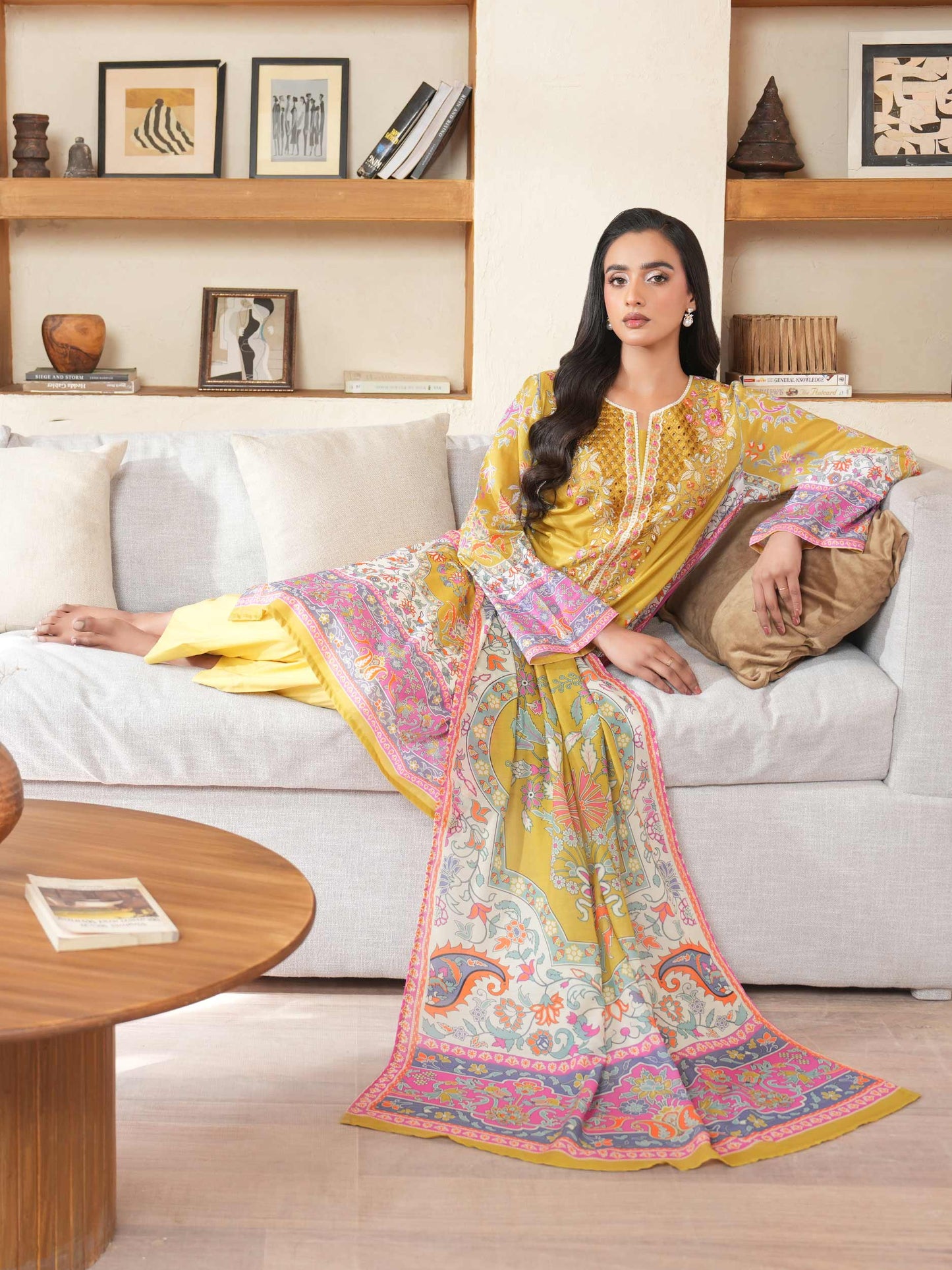 3 Piece Lawn Suit-Embroidered (Unstitched)