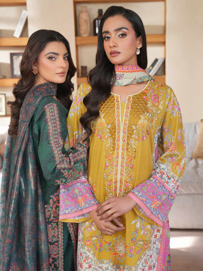3 Piece Lawn Suit-Embroidered (Unstitched)