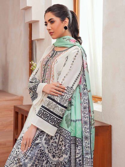 3 Piece Lawn Suit-Embroidered (Unstitched)