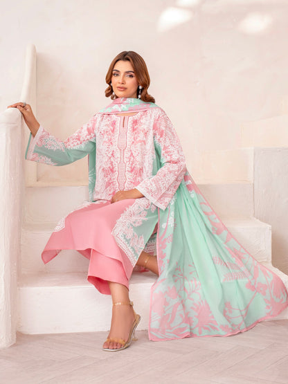 3 Piece Lawn Suit-Embroidered (Unstitched)