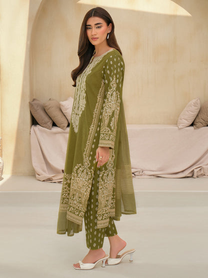 3 Piece Lawn Suit-Embroidered (Unstitched)
