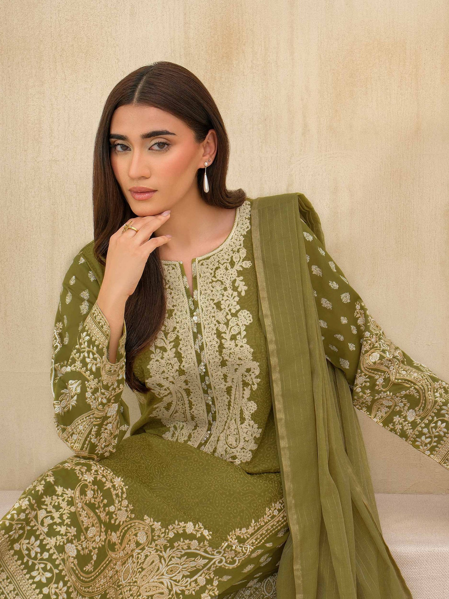 3 Piece Lawn Suit-Embroidered (Unstitched)