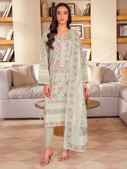 3 Piece Lawn Suit-Embroidered (Unstitched)