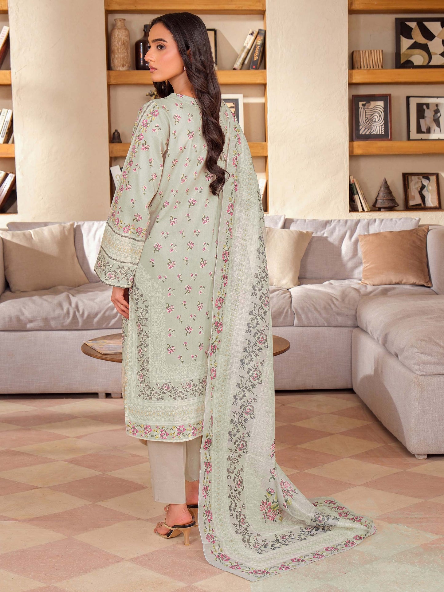 3 Piece Lawn Suit-Embroidered (Unstitched)