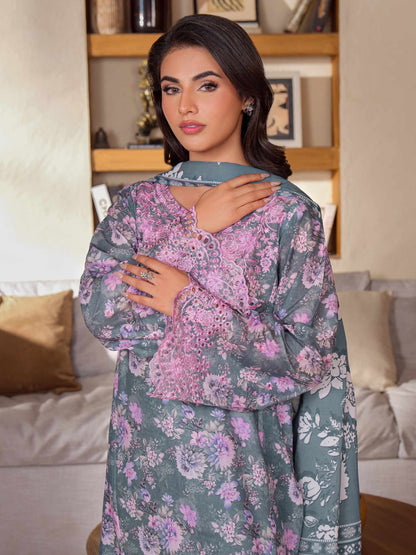 3 Piece Lawn Suit-Embroidered (Unstitched)