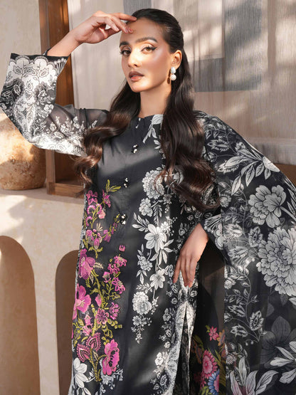3 Piece Lawn Suit-Embroidered (Unstitched)