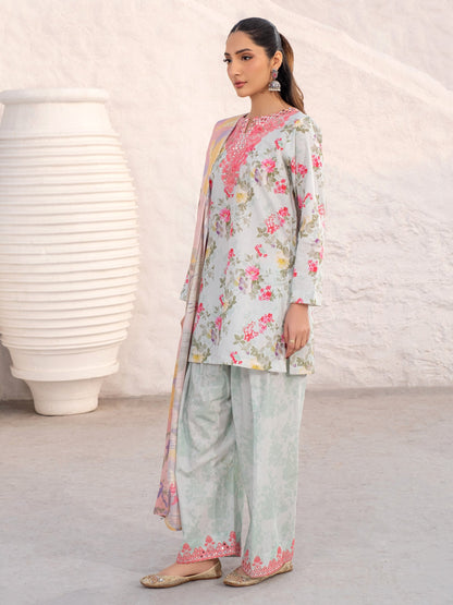 3 Piece Lawn Suit-Embroidered (Unstitched)