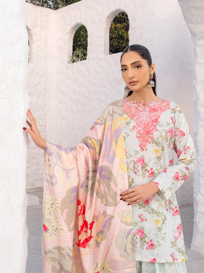 3 Piece Lawn Suit-Embroidered (Unstitched)
