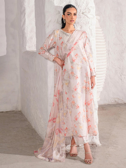 3 Piece Lawn Suit-Embroidered (Unstitched)