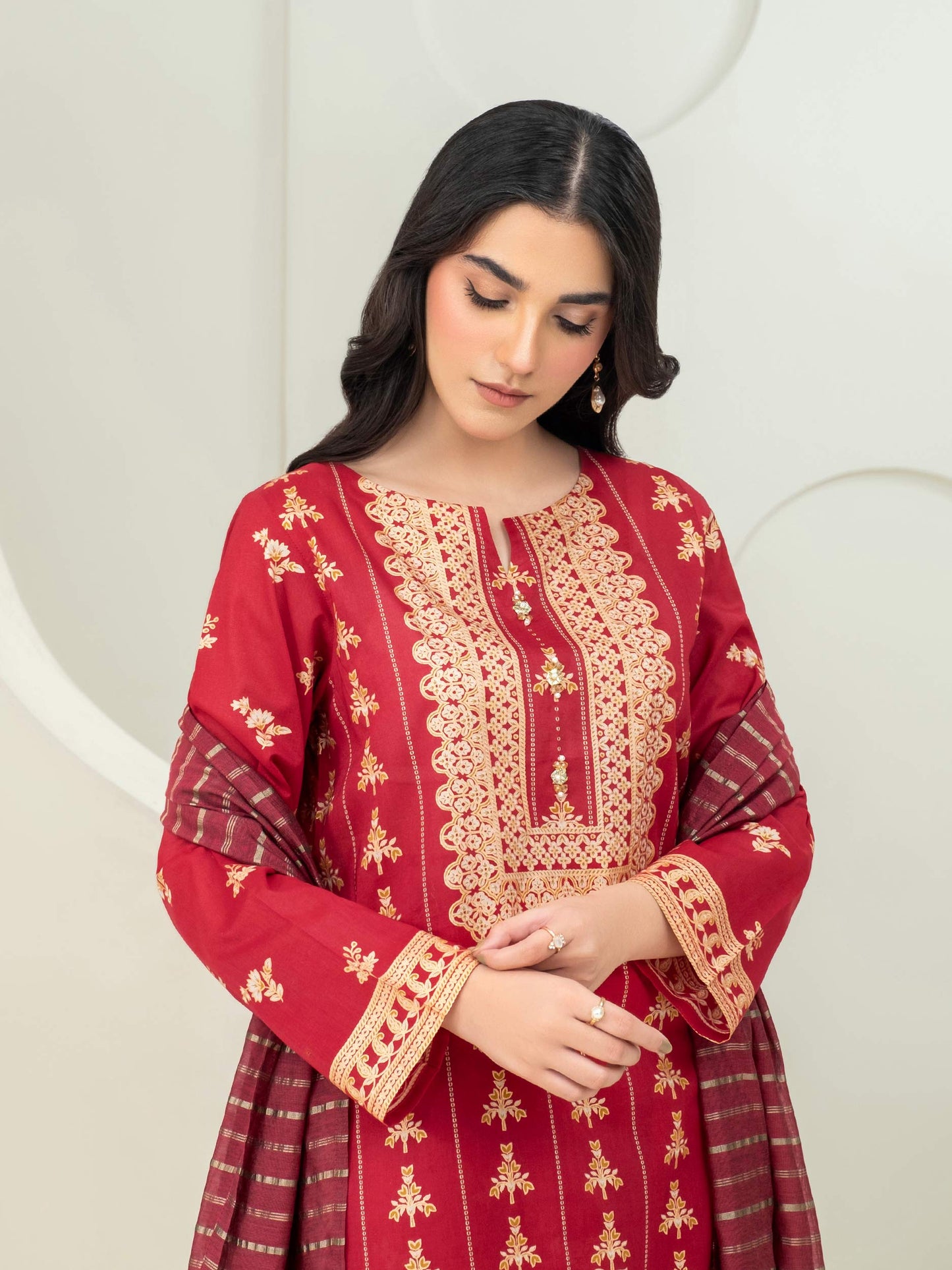 3 Piece Lawn Suit-Paste Print (Unstitched)