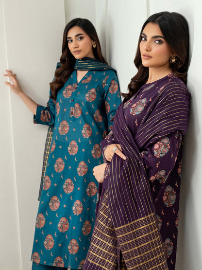 3 Piece Lawn Suit-Paste Print (Unstitched)