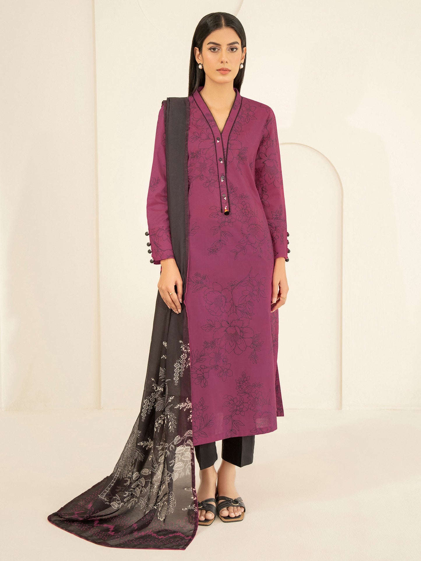 2 Piece Lawn Suit-Printed (Unstitched)