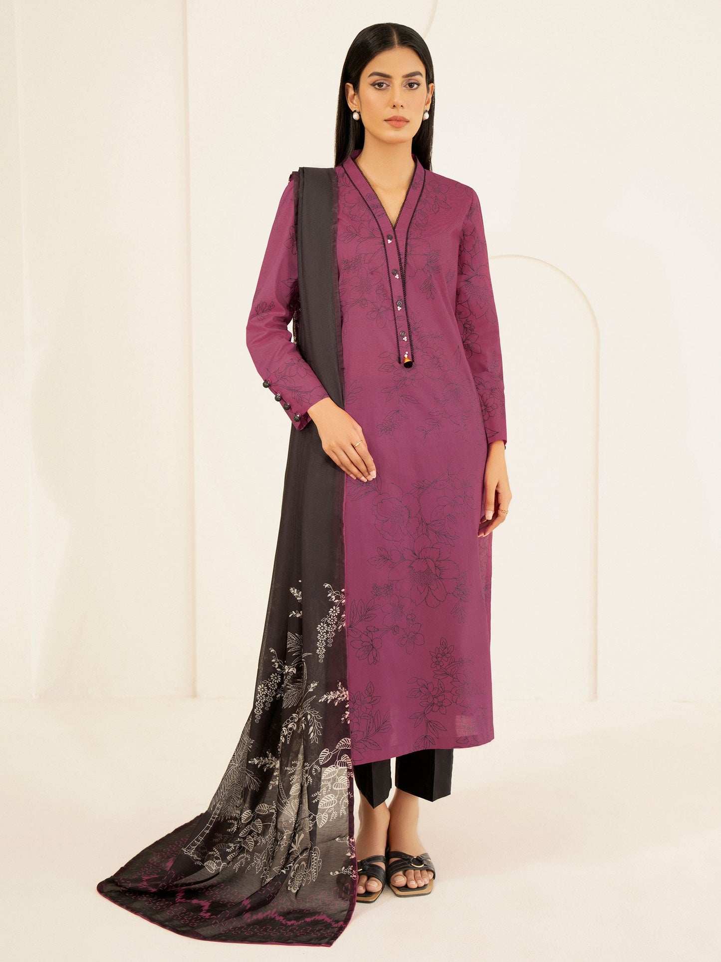 2 Piece Lawn Suit-Printed (Unstitched)
