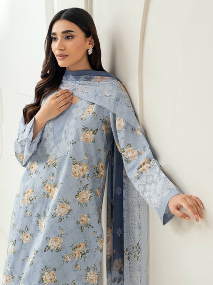 3 Piece Lawn Suit-Paste Print (Unstitched)