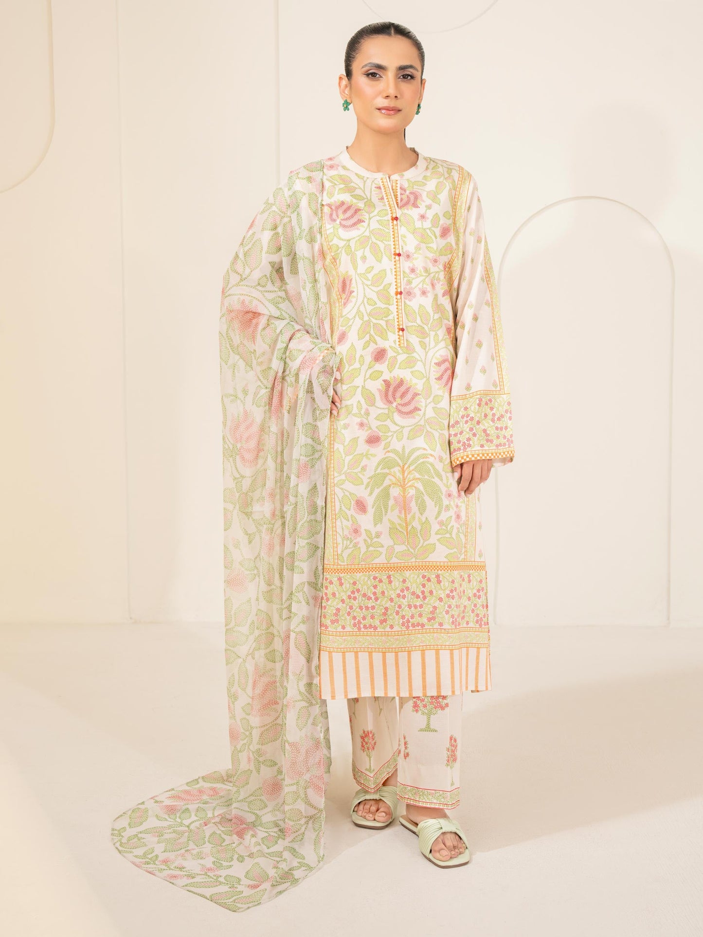 3 Piece Lawn Suit-Printed (Unstitched)