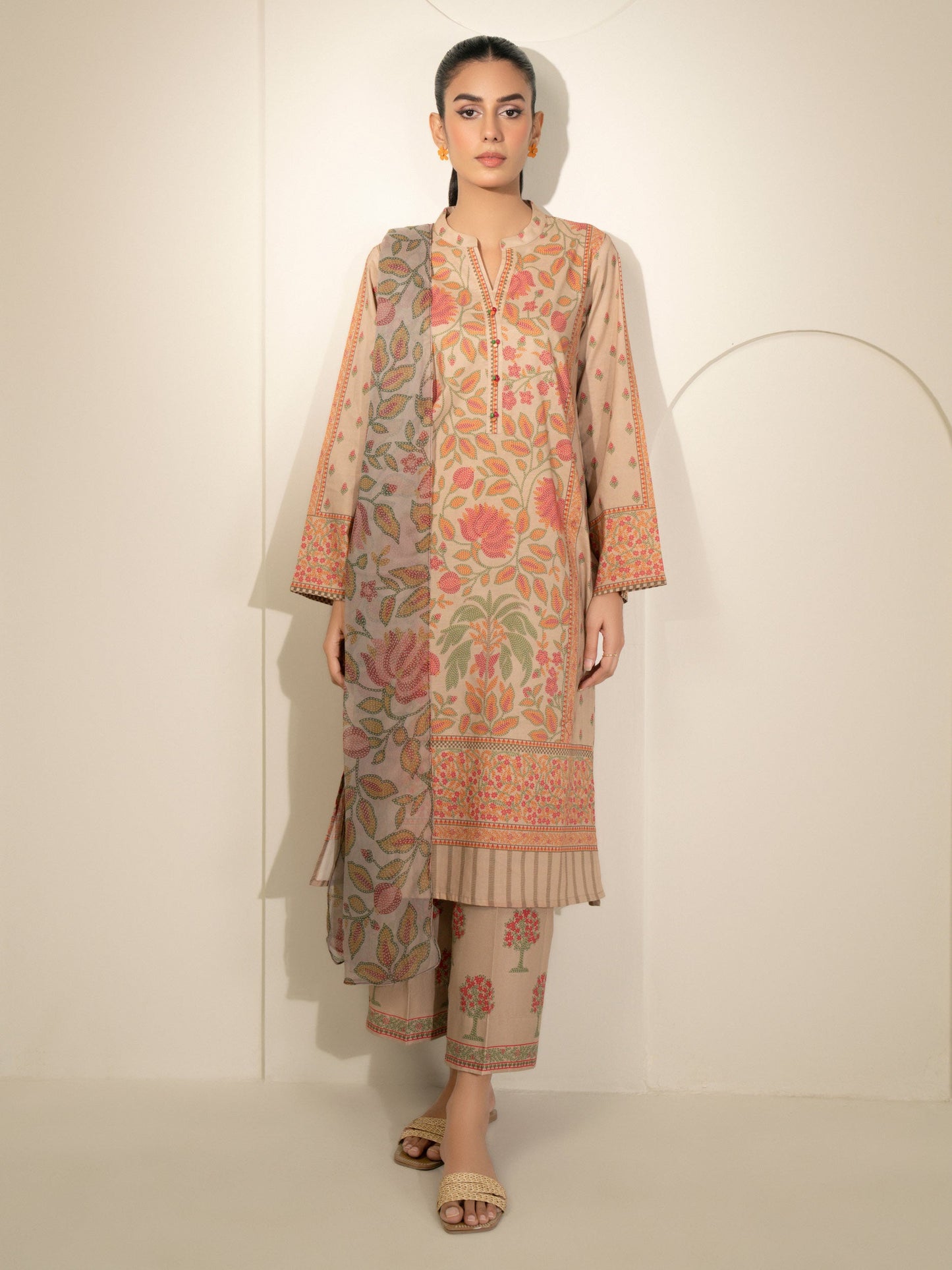 3 Piece Lawn Suit-Printed (Unstitched)