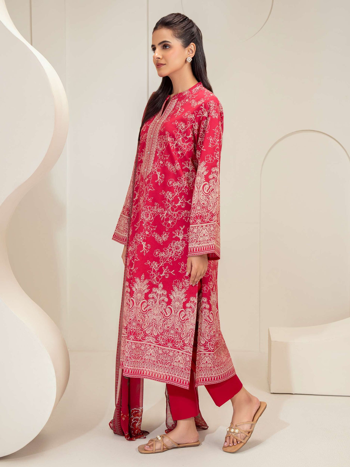 3 Piece Lawn Suit-Paste Print (Unstitched)