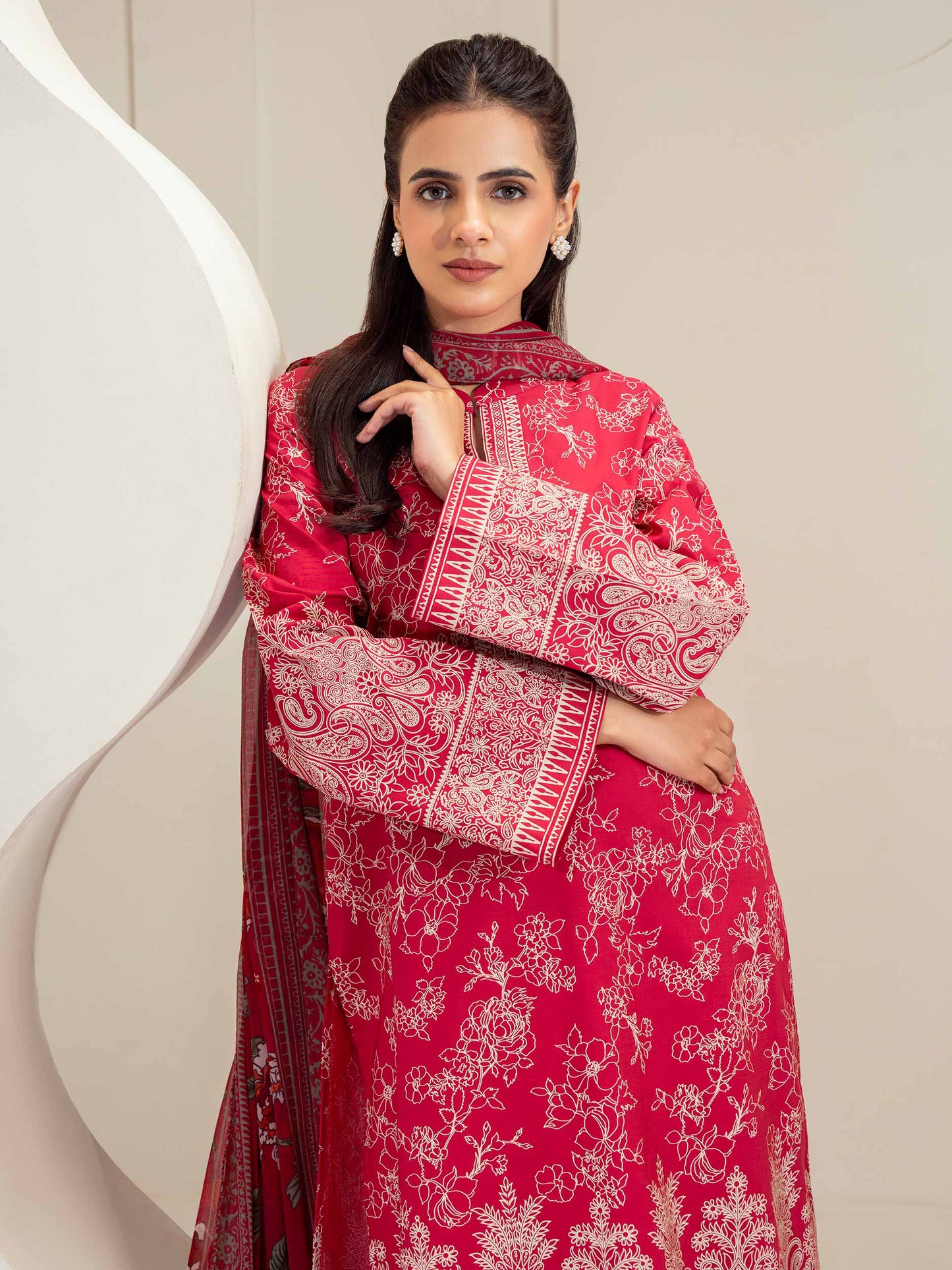 3 Piece Lawn Suit-Paste Print (Unstitched)
