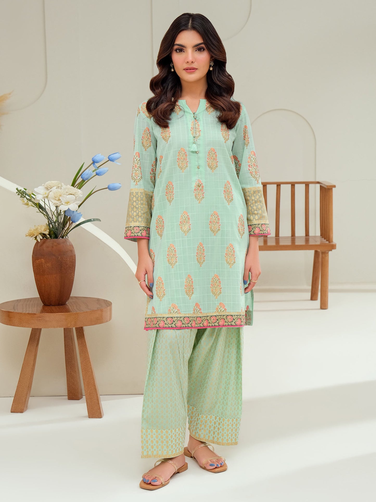 2 Piece Lawn Suit-Paste Print (Unstitched)
