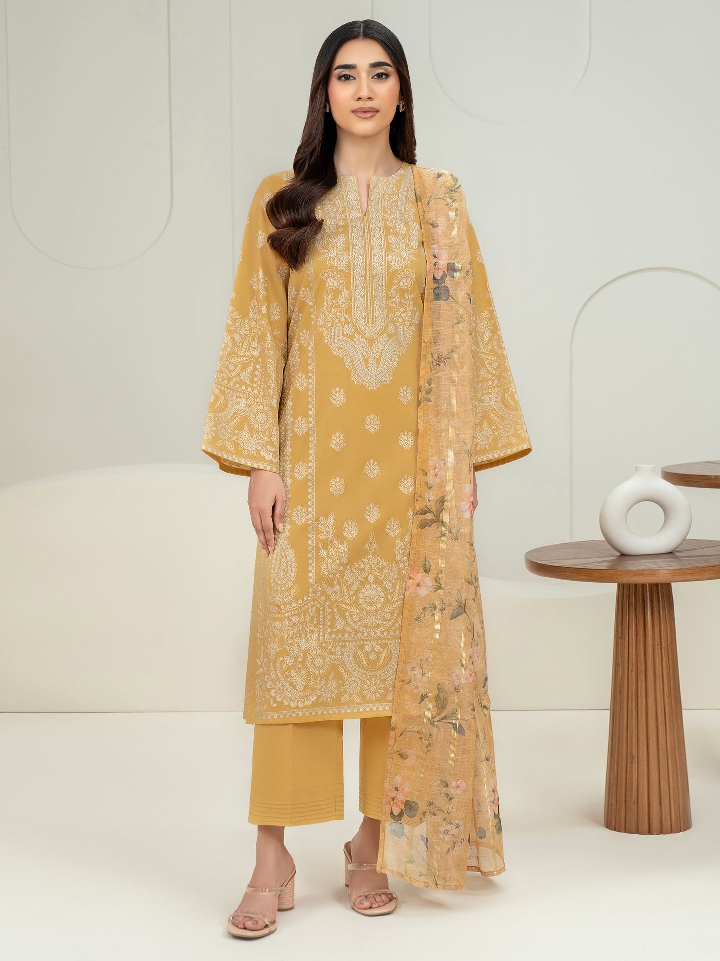 3 Piece Lawn Suit-Paste Print (Unstitched)