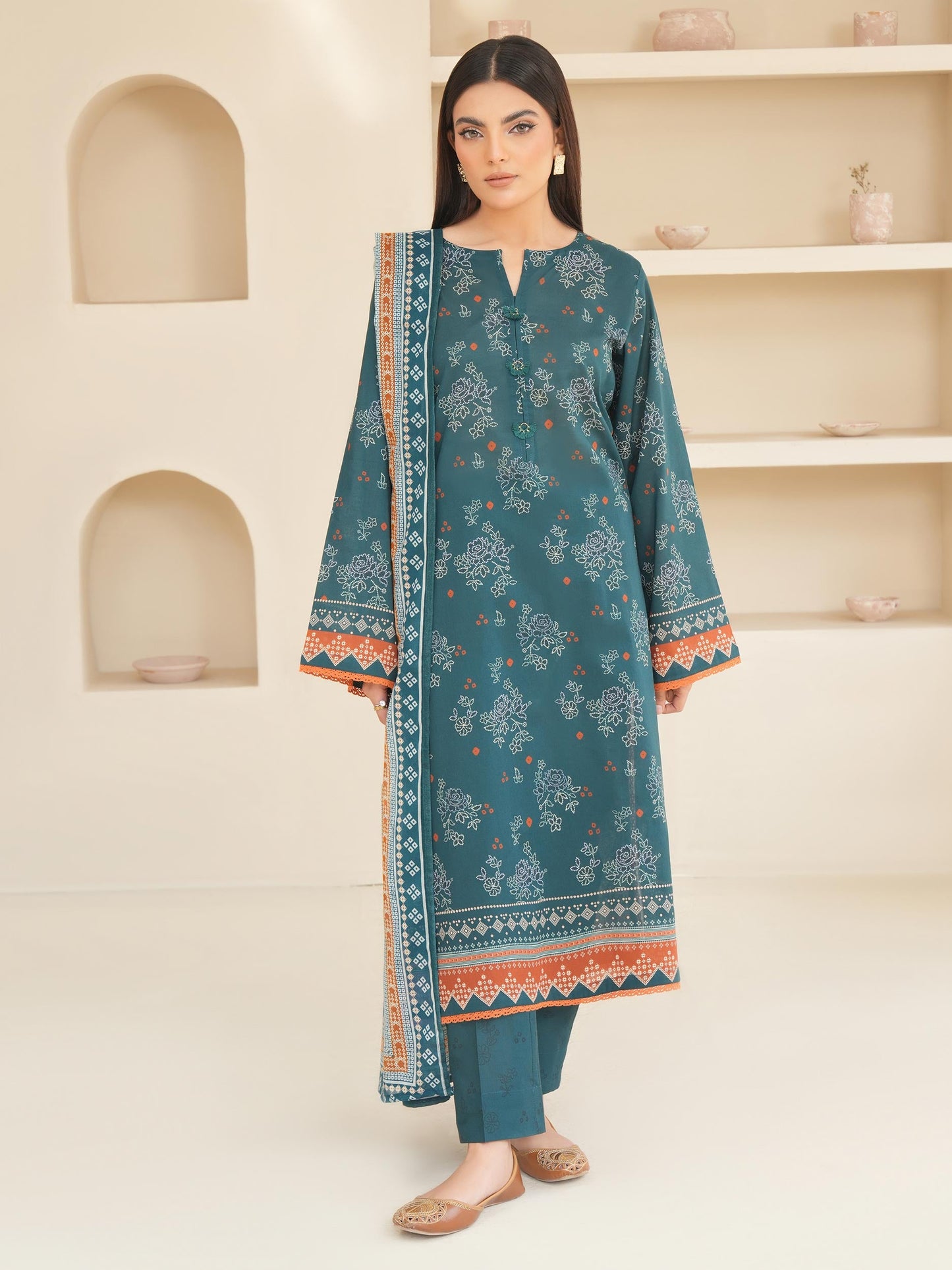 3 Piece Lawn Suit-Printed (Unstitched)