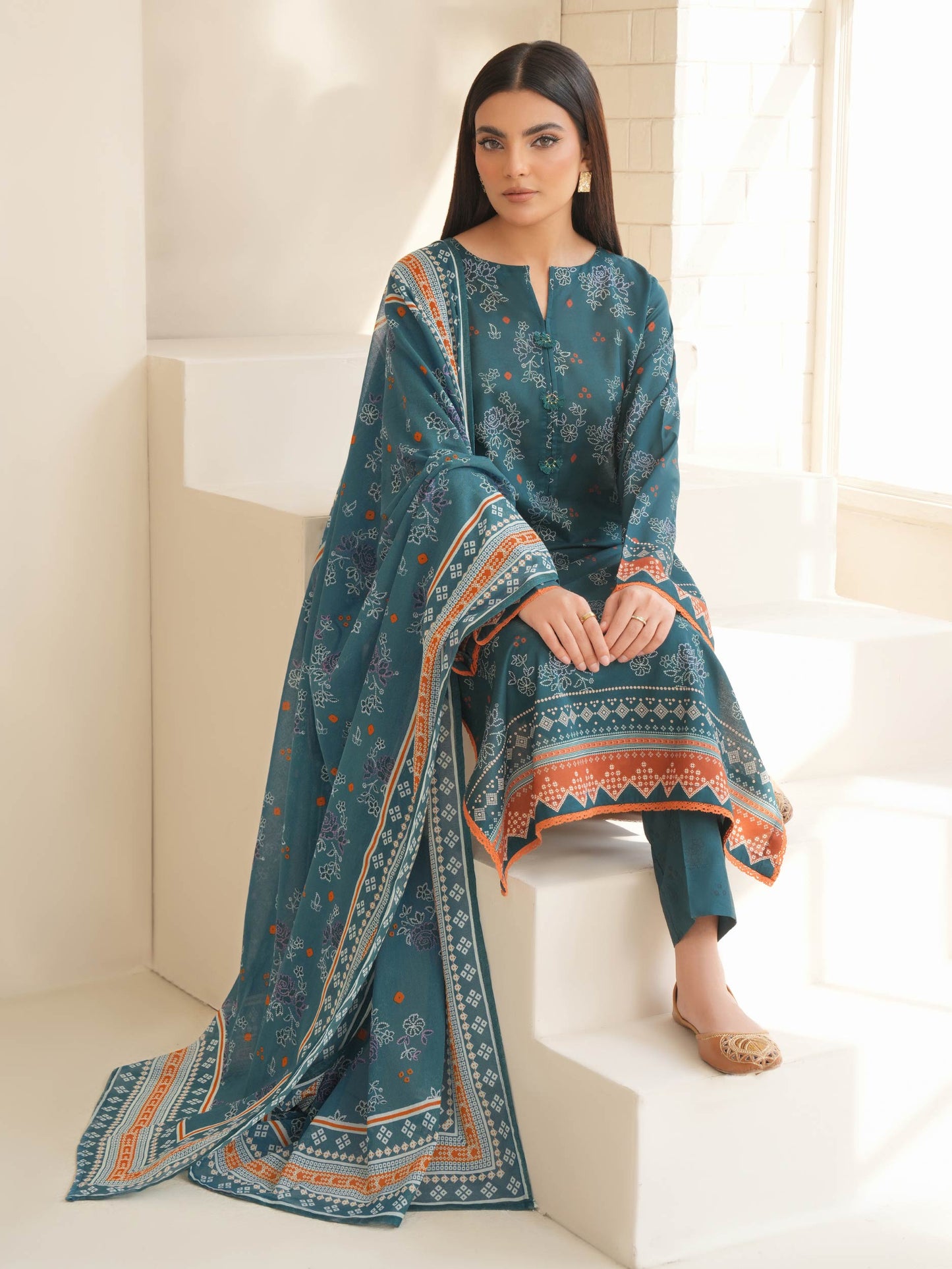 3 Piece Lawn Suit-Printed (Unstitched)