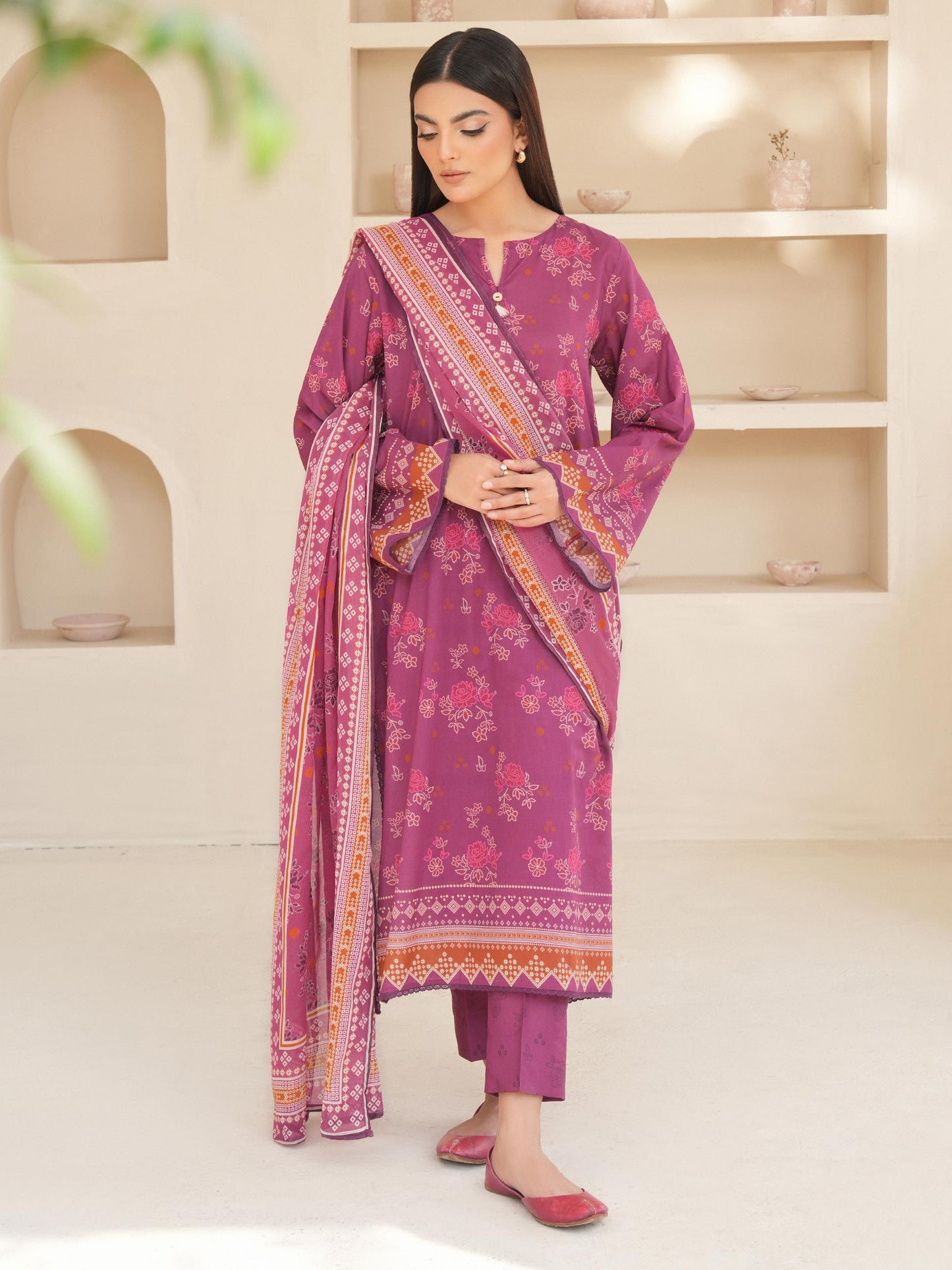 3 Piece Lawn Suit-Printed (Unstitched)