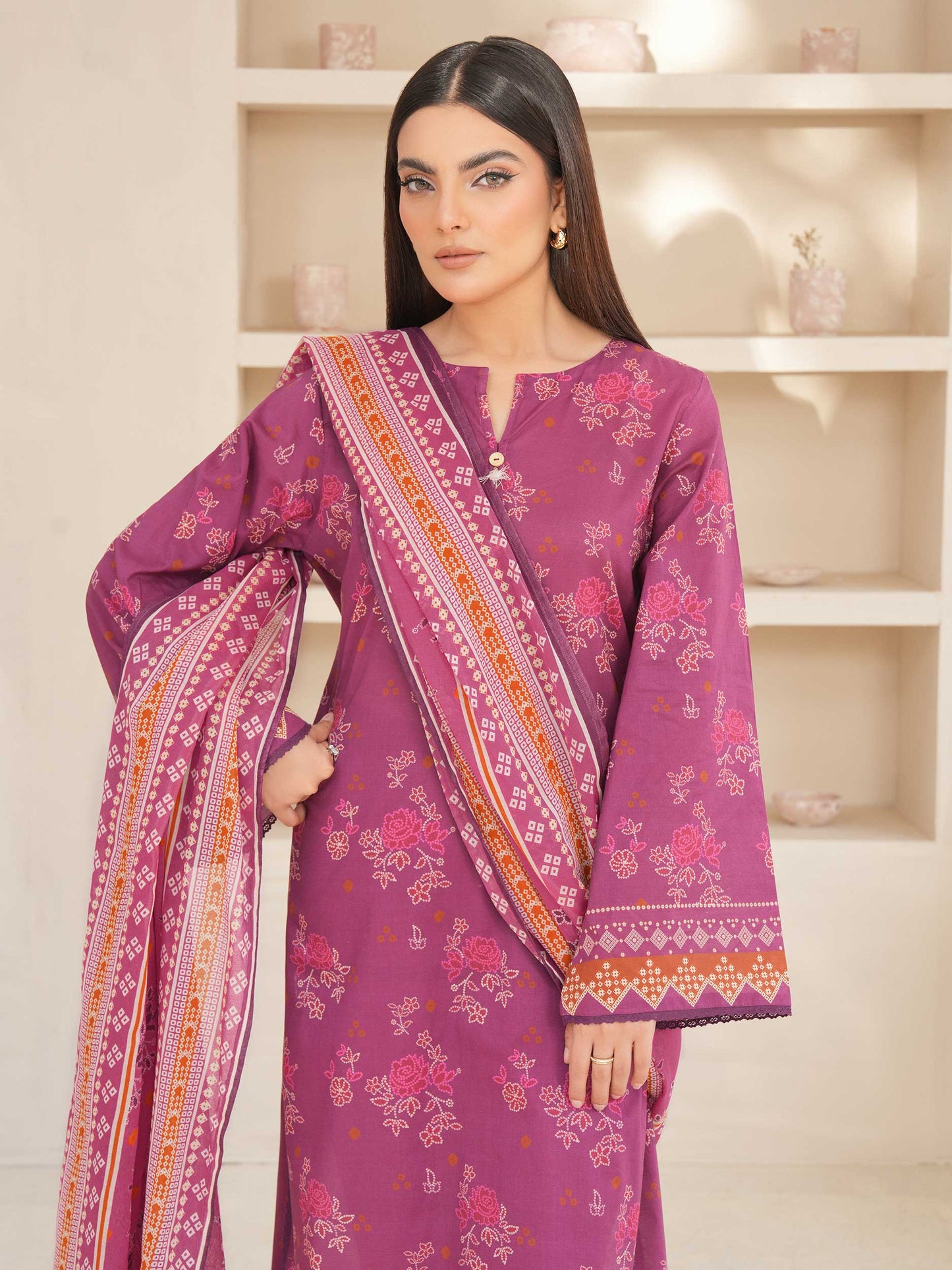 3 Piece Lawn Suit-Printed (Unstitched)