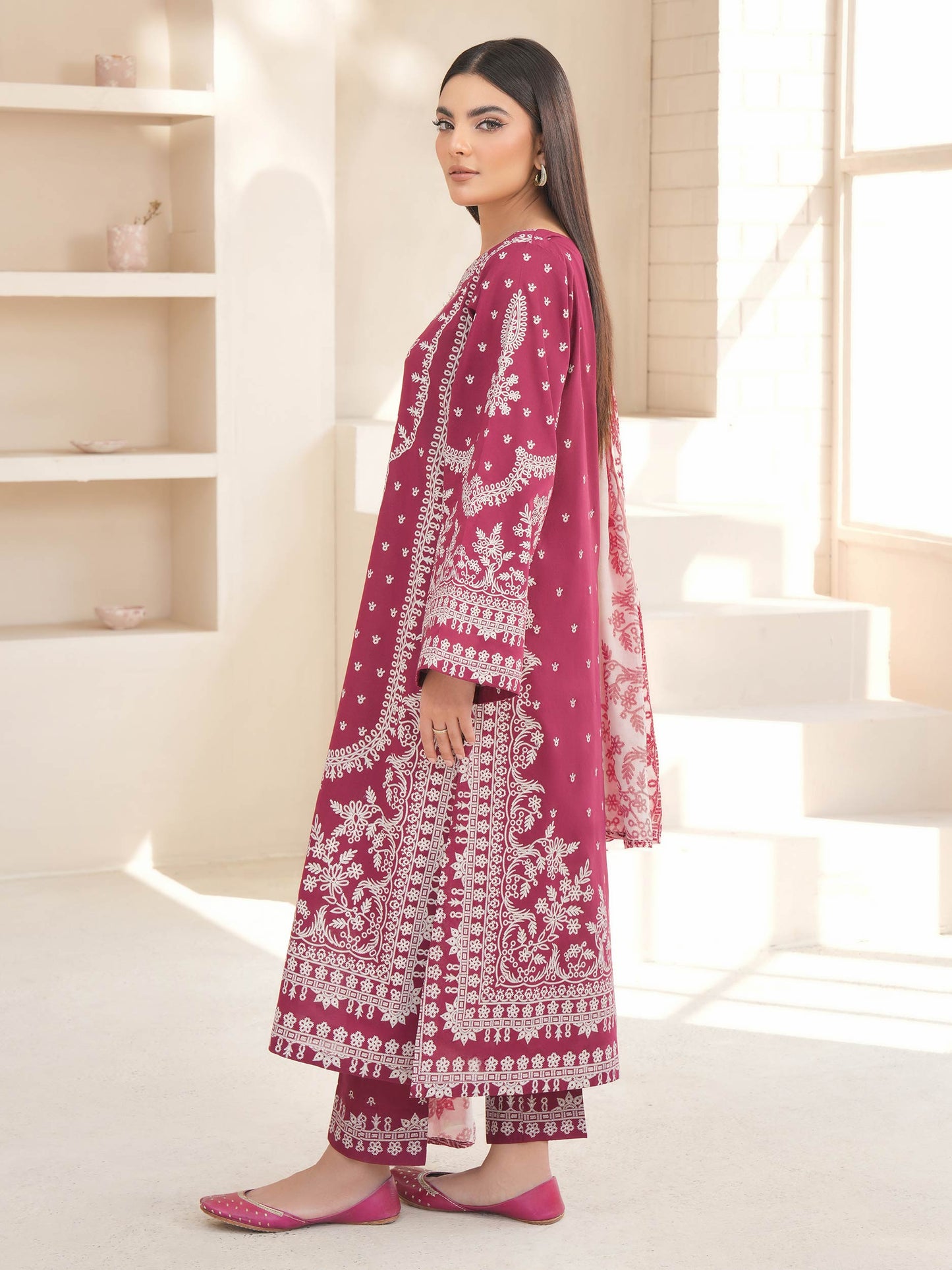 3 Piece Lawn Suit-Paste Print (Unstitched)