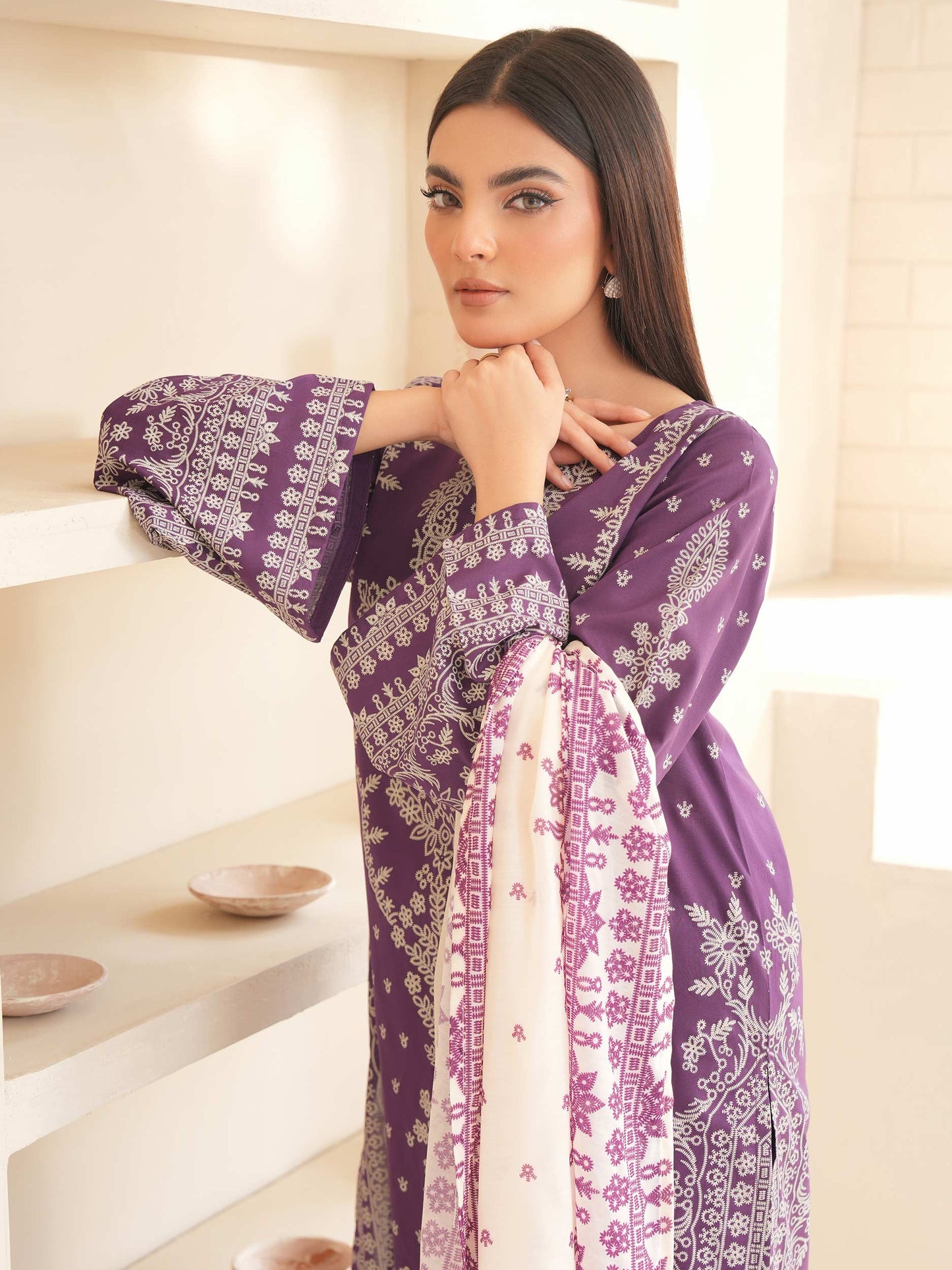 3 Piece Lawn Suit-Paste Print (Unstitched)