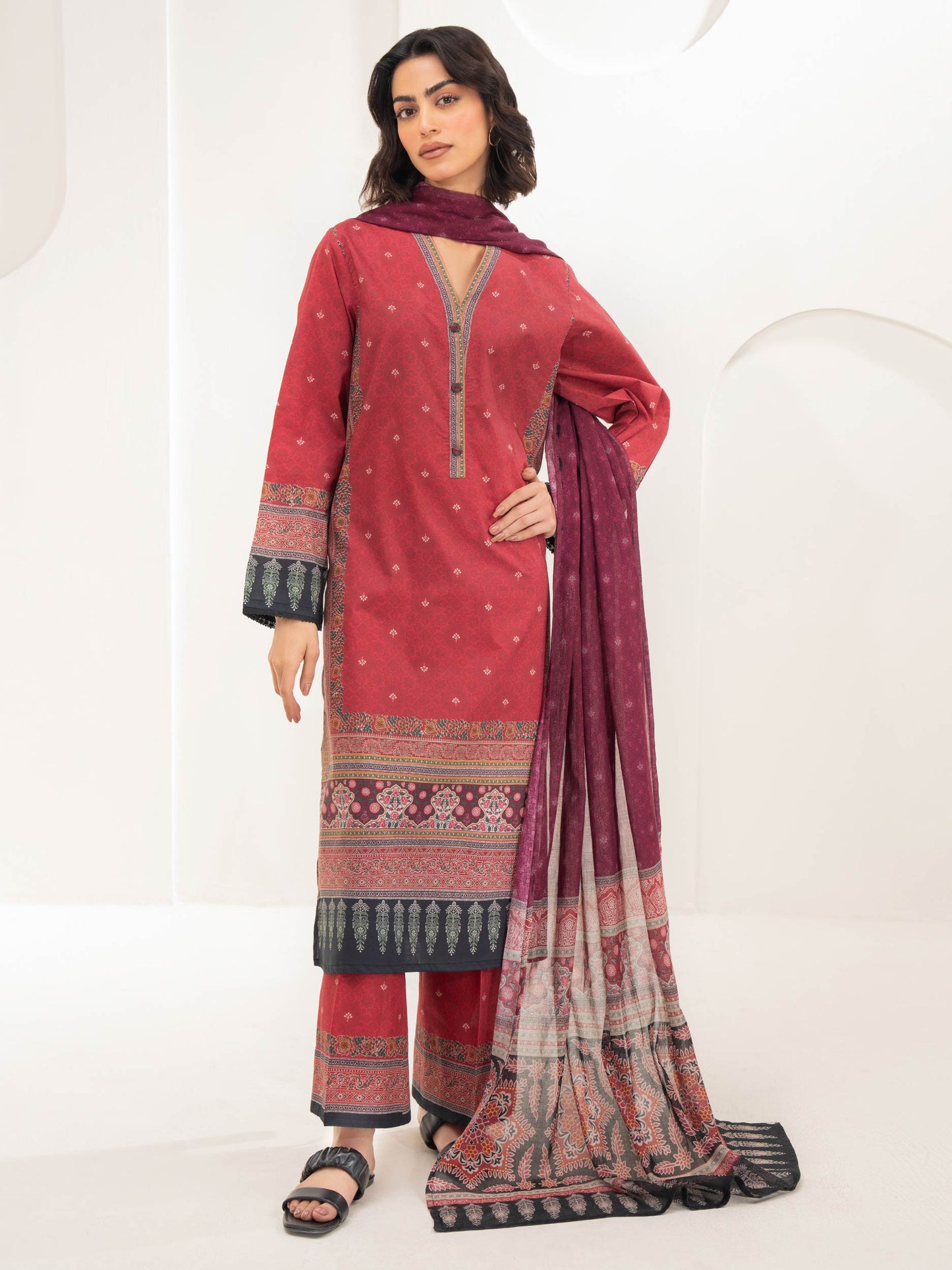 3 Piece Lawn Suit-Printed (Unstitched)