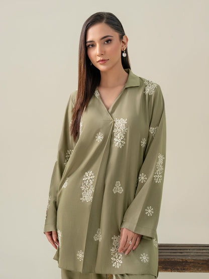 Linen Co-Ord Set-Embroidered (Pret)