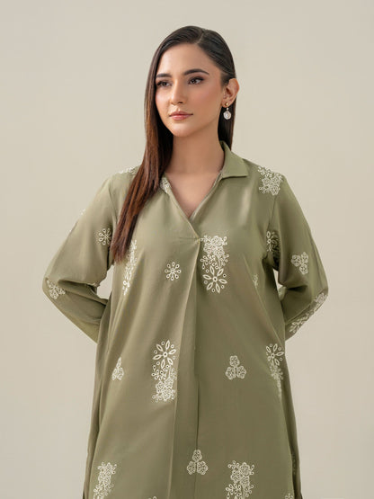 Linen Co-Ord Set-Embroidered (Pret)